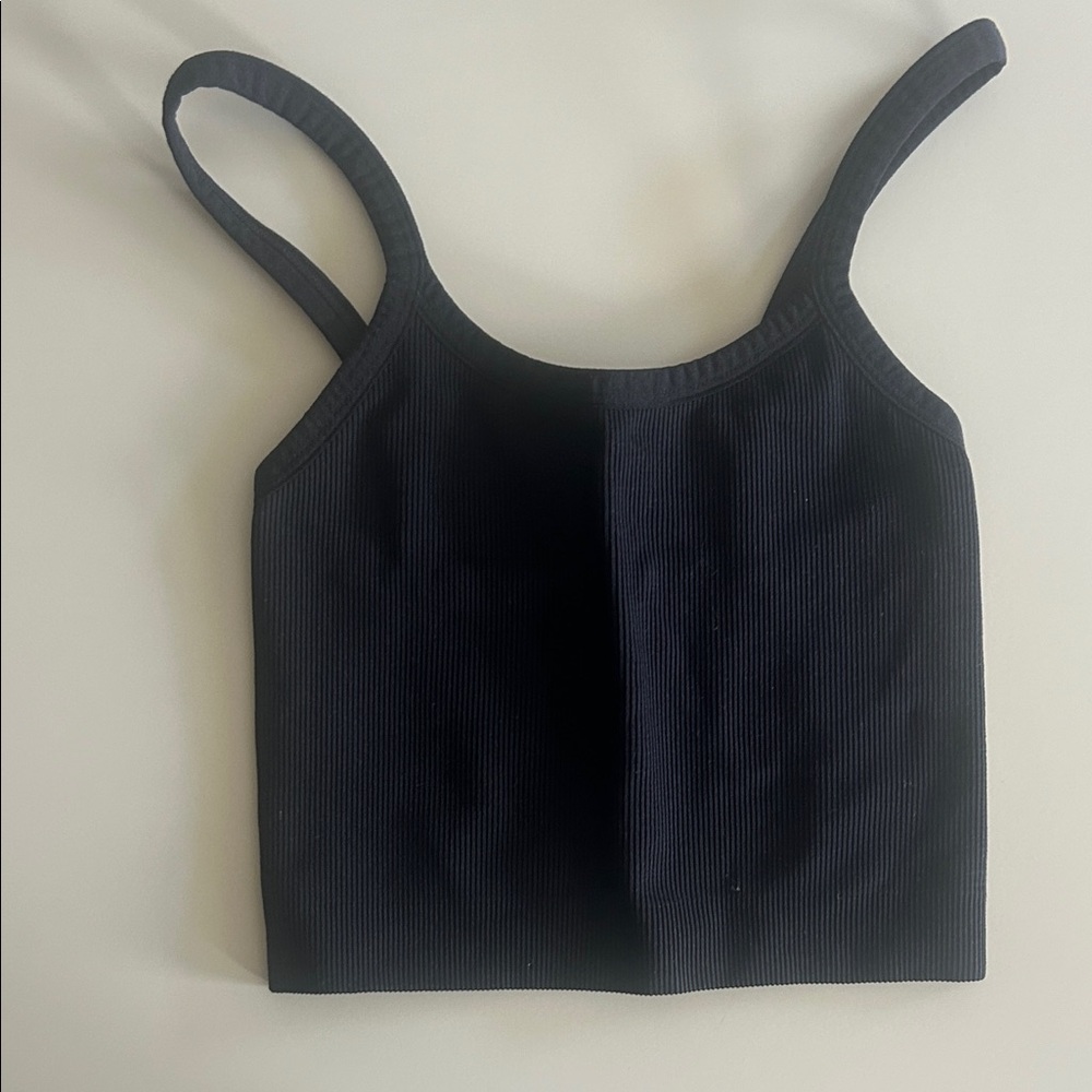 SET Active Black Ribbed Women's Top